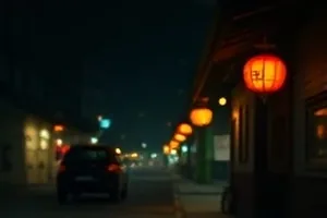 《铁皮月亮》封面：铁皮屋顶上一枚昏黄的圆灯